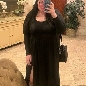 A New Day Target Size 1x Black Long Sleeve Maxi Dress